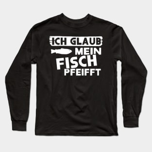 lustiger fisch spruch meerfisch nordsee ostsee Long Sleeve T-Shirt